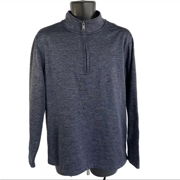 Mens Rorie Whelan Golf 1/4 Zip Pullover Sweatshirt Sweater Sz L Heather Blue - Picture 2 of 8